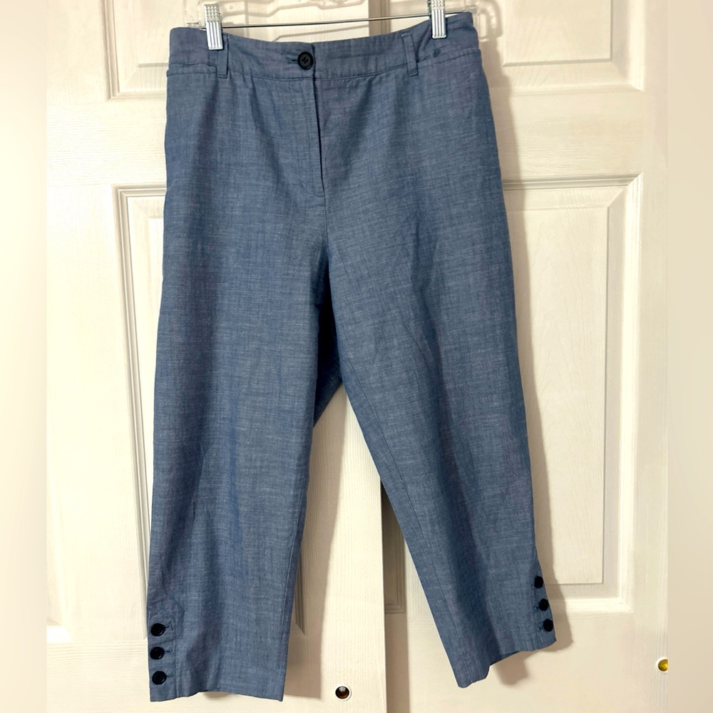 Talbots Chambray Capri Pants